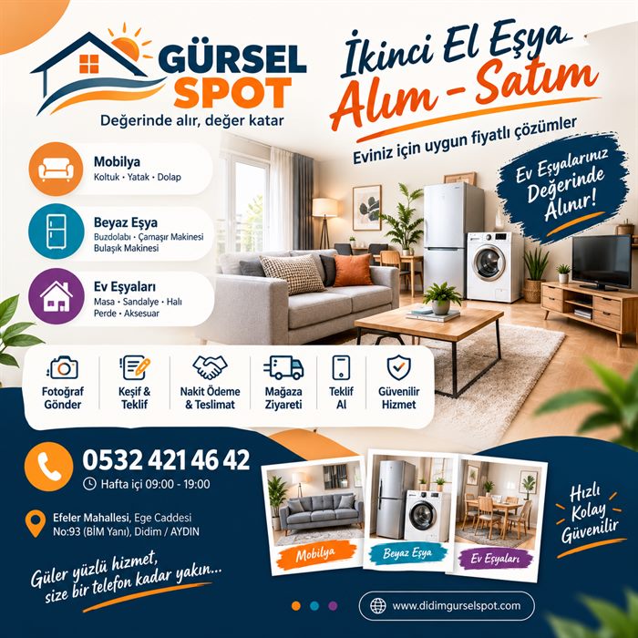 Gürsel Spot değerinde alım satım tanıtım afişi