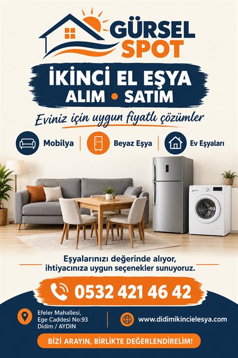 Gürsel Spot ikinci el eşya fırsatları tanıtım afişi